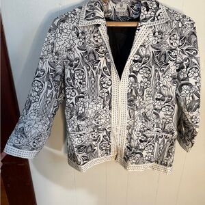 Chico's Monochrome Patterned Jacket